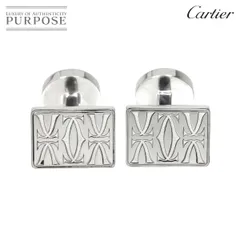 カルティエ Cartier ドゥーブルC ドゥ カフス SV シルバー ロゴ 2C Cuff Links【証明書付き】 90312780のサムネイル