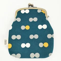 AYANOKOJI あやの小路 がま口 ポーチ 小銭入れ 小物入れ コインケース ブルーグリーン レディース【中古】6-0110G∞