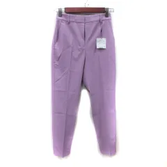 プラステ PLST スラックスパンツ 麻混 リネン混 XXS 紫 パープル /YI