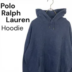 t2237 海外古着 ヴィンテージ ポロ ラルフローレン フルジップ　パーカー 無地 刺繍ロゴ　スウェット　ネイビー　紺　XL