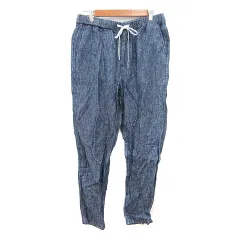 アーバンリサーチ URBAN RESEARCH テーパードパンツ イージーパンツ 麻 リネン 38 M 紺 ネイビー /MN