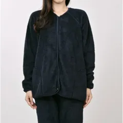 新品 もこボアルームウェアパンツ上下セット セットアップ 部屋着 ネイビー