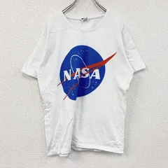 古着 used　NASA　ナサ　半袖プリントTシャツ　白　ブラック　Mサイズ