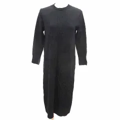 ザラ ZARA ワンピース ロング ニット 長袖 S 黒 ブラック /YK