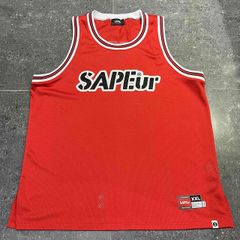 SAPEur サプール バスケット シャツ タンクトップ SAPEur サプール バスケットシャツ タンクトップ レオパード 豹柄 美品