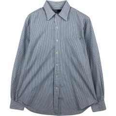 古着 ラルフローレン Ralph Lauren POLO by Ralph Lauren マルチストライプ 長袖 コットンストライプシャツ メンズM相当/eaa621721