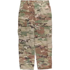 古着 米軍実品 迷彩柄 マルチカムカモ リップストップ ミリタリー カーゴパンツ コンバットパンツ USA製 メンズw34相当/eaa619801