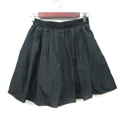 ジルスチュアート JILL STUART フレアスカート ミニ 0 XS 黒 ブラック /YI
