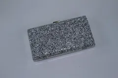 ラインストーン クラッチバッグ シルバー キラキラ パーティーバッグ 結婚式