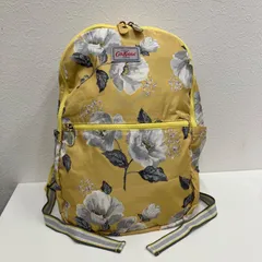 460　Cath Kidston　キャスキッドソン　リュックサック　リュック　バックパック　エコリュック　軽量　折り畳み　イエロー　黄色　花柄　フラワー　レディース　シンプル　きれいめ　カジュアル　上品