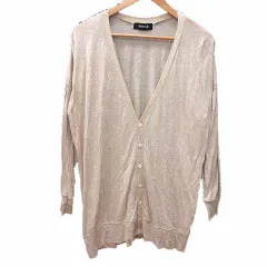 ズッカ zucca カーディガン ニット Vネック 長袖 M ベージュ /YK