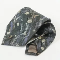 ISSEY MIYAKE イッセイミヤケ ネクタイ シルク100% 総柄 アート柄 ダークグリーン ブラック ブルー 9.5cm メンズ ビジネス フォーマル スーツ 結婚式 パーティー レギュラータイ 高級 おしゃれ 上品 個性派