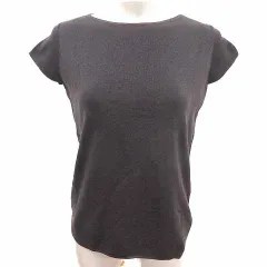 セオリーリュクス theory luxe ニット カットソー フレンチスリーブ 38 M こげ茶 ダークブラウン /YK