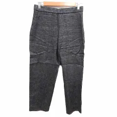 セオリー Theory テーパードパンツ 麻 リネン S 黒 ブラック /YK