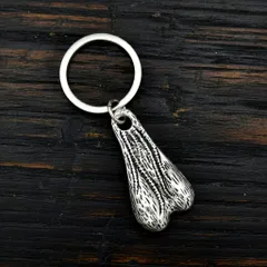 シルバー パッケージ入り アメリカン トラックナッツ ブルズボール 金運 キーホルダー ゴールデンナッツ キンタマ 金玉 キーフォブ お守り  バイカー ハーレー SILVER ;TAMA-001B