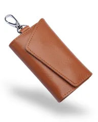 キーケース メンズ 本革 ６連 カードキーケース 鍵ケース 車 スマートキー対応 大容量 (ブラウン) [ブラウン]