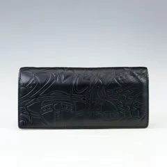 Vivienne Westwood ヴィヴィアンウエストウッド 長財布 エンボス 型押し レザー ブラック オーブ 総柄