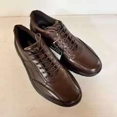 texcy luxe 本革 軽量 ウォーキングシューズ／アシックス商事 24.5cm 茶 幅広4E レースアップ メンズ ブラウン 茶色 未使用 美品 箱付き