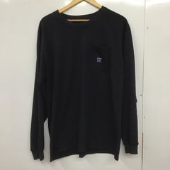 スピリットジャージー ロゴ 長袖 クルーネック リブ袖 無地 XL 紺 綿 