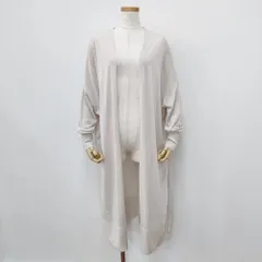 MUSE de Deuxieme Classe 定価20900円 ロング丈 カーディガン ライトベージュ レディース ミューズドゥドゥーズィエムクラス【中古】5-0811M◎