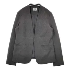 J.PRESS T/Rアルガンシルク ノーカラー ジャケット 24AW グレー レディース ジェイプレス【中古】5-1204M∞