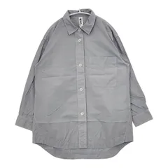 MHL. 595-3253501 COMPACT COTTON POPLIN 長袖シャツ 23SS ブルーグレー レディース エムエイチエル【中古】5-1220M∞