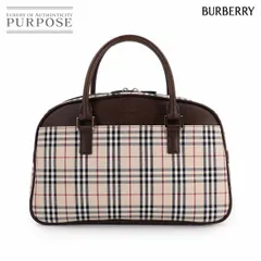 未使用 展示品 バーバリー BURBERRY ノバチェック ボストン ハンド バッグ キャンバス レザー ベージュ ブラウン Boston Bag 90314136