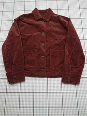 ◇ ⊇ ユニクロ UNIQLO コーデュロイジャケット Sサイズ ボルドー系 メンズ E  【1602240006447】