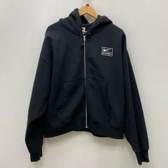 【加古川店】 中古 NIKE | ナイキ パーカー Stone Washed Fleece Zip Hoodie    FJ9175-010 ×STUSSY ブラック サイズ：M 【103】