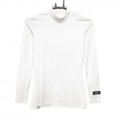 パーリーゲイツ ハイネックインナーシャツ 白 メッシュ調 ロゴプリント ストレッチ  レディース 0(S) ゴルフウェア PEARLY GATES