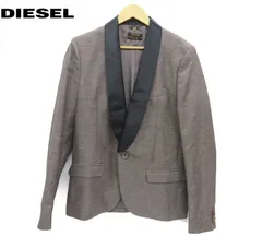 DIESEL/ディーゼル/BLACK GOLD/シングル 1B テーラードジャケット/サイズM 切替 ブラウン系 ブレザー センターベント 本切羽/メンズ/FF2378