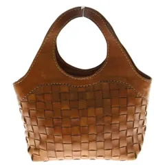 robita (ロビタ) レザーハンドバッグ ブラウン