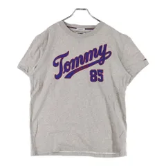 TOMMY JEANS (トミージーンズ) ロゴプリント クルーネック 半袖Tシャツ カットソー グレー