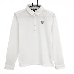 【超美品】ゾーイ 長袖ポロシャツ 白 ワッペン レディース 38(M) ゴルフウェア ZOY
