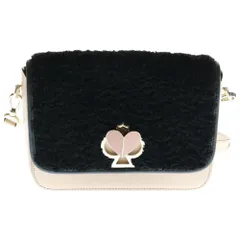 Kate Spade (ケイトスペード) ニコラ チェンジフラップ スペード ハート ターンロック レザー ボア ショルダーバッグ ピンク/ブラック