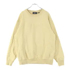 X-LARGE (エクストララージ) エンボス加工 フロントロゴスウェット 長袖トレーナー ベージュ