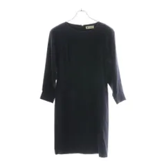 COURREGES (クレージュ) バッグジップ クルーネック半袖ワンピース ネイビーのサムネイル