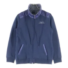 23区 (ニジュウサンク) ナイロン切り替え フロント刺繍 ジップアップジャケット ネイビーのサムネイル