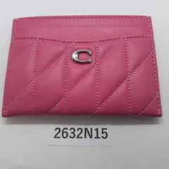 美品【2632N15】COACH コーチ カード ケース　ピロー キルティング 中古
