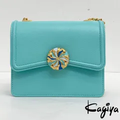 Tiffany＆Co. ティファニー スモール リボン ショルダー バッグ ティファニー ブルー レザー Jean Schlumberger by Tiffanyのサムネイル