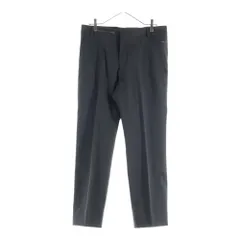 HERMES (エルメス) コットン テーパード スラックスパンツ トラウザーズ ダークグレーのサムネイル