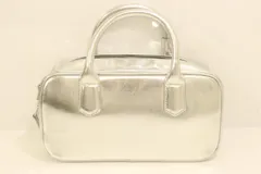 【中古】 LEPSIM LOWRYS FARM レディースハンドバッグ -- 横長ボストンバッグ LEPSIM LOWRYS FARM -- 銀 シルバー 無地