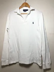 403011 POLO RALPH LAUREN CUSTOM SLIM FIT 長袖 ラガーシャツ S ホワイト ポロシャツ ポロ ラルフローレン