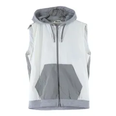 HERNO (ヘルノ) スウェット切り替え ナイロン フーデッド ジップアップ ベスト ホワイト/ベージュ GI000280U-12311S-1000のサムネイル
