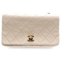 CHANEL (シャネル) ミニマトラッセ シングルチェーン ショルダーバッグ ベージュ ラムスキン ゴールド金具