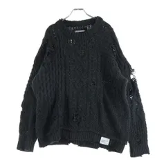 NEIGHBORHOOD (ネイバーフッド) 23AW PATCHWORK SAVAGE SWEATER パッチワーク サベージ ニット セーター グレー 232FUNH‐KNM01のサムネイル