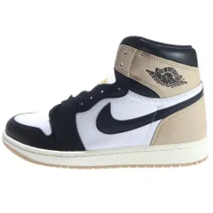 NIKE (ナイキ) WMNS AIR JORDAN 1 RETRO HIGH OG LATTE ウィメンズ エアジョーダン レトロ ラテ ハイカットスニーカー ホワイト/ベージュ US10.5/27.5cm FD2596-021