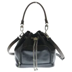 LOUIS VUITTON (ルイヴィトン) ノーウェイ バイブ 2WAYバッグ ハンドバッグ ショルダーバッグ チェーンバッグ ブラック×ブラウン レザー×PVC M14377 シルバー金具