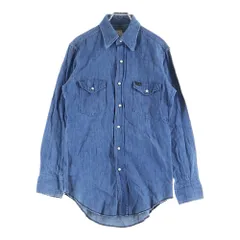 Wrangler (ラングラー) 70S VINTAGE 27MW ヴィンテージ 白タグ デニム ウエスタンシャツ インディゴのサムネイル