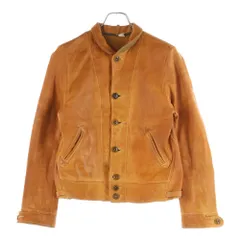 SUGAR CANE (シュガーケーン) ×MISTER FREEDOM COWHIDE LEATHER CAMPUS JACKET ミスターフリーダム カウハイド レザージャケット ブラウンのサムネイル